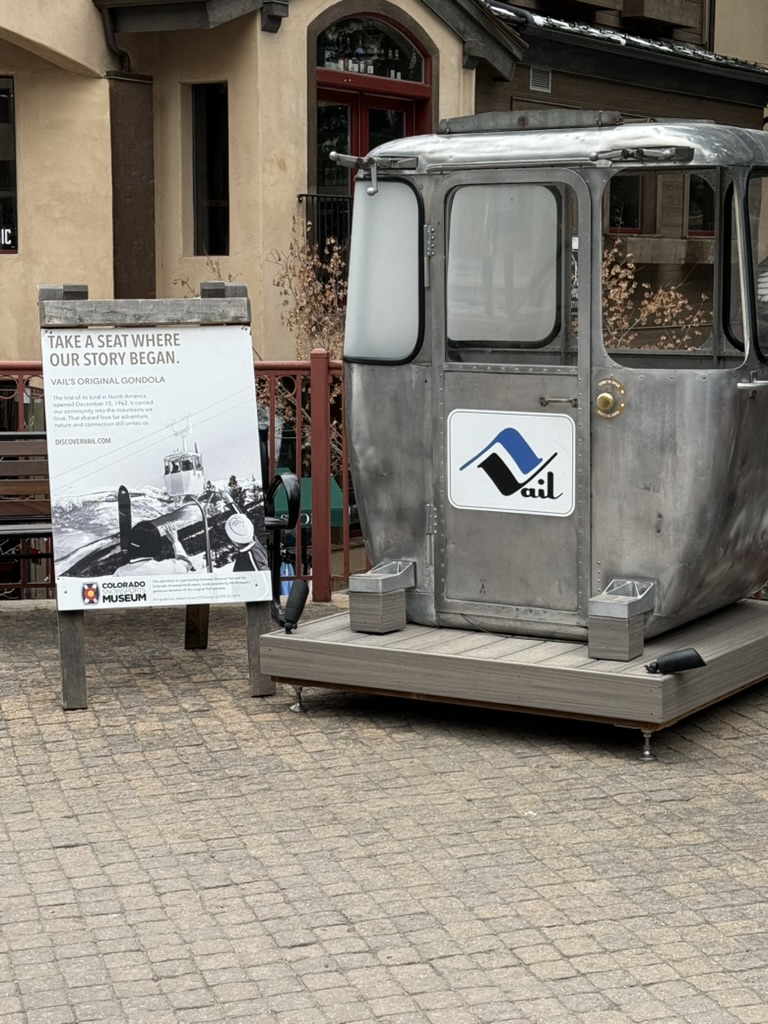 The vintage Vail gondola where Seth proposed