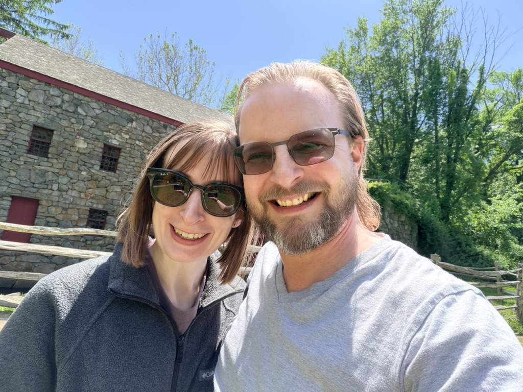 Anne and Seth visiting a historic site